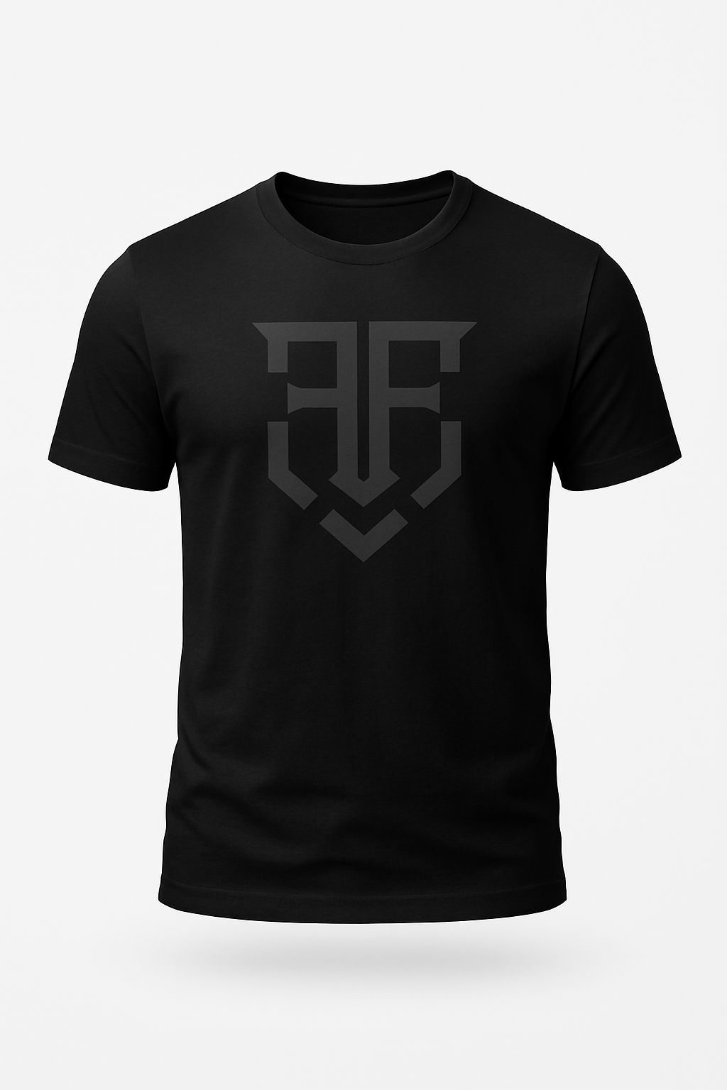 Black Fourfold Icon Shirt (Charcoal Logo)
